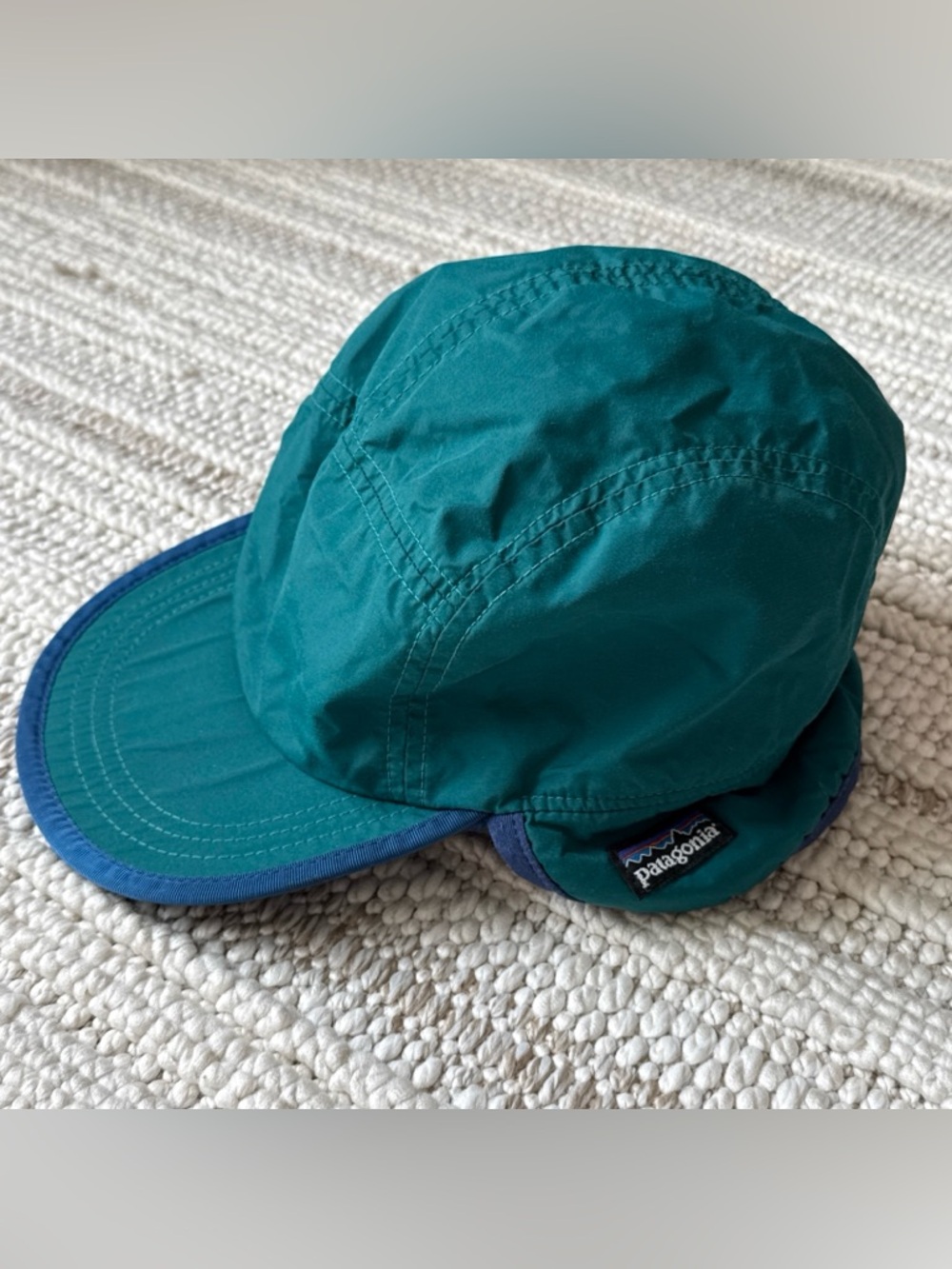 Vintage Patagonia Kids Synchilla Hat Made In USA Duckbill Fleece Cap Large